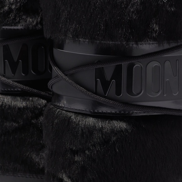 Moon Boot tall Icon black faux fur boots - Picture 3 of 14